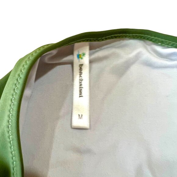 Beachsissi Halter Neck Bikini Top Ruched Bottom Olive Green Size Medium NWT - Picture 8 of 9